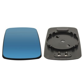 One Pair of Blue Wing Mirror Glass Rearview Heated Mirror Glass with Wide Angle Replacement for BMW E46 E39