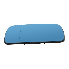 One Pair of Blue Wing Mirror Glass Rearview Heated Mirror Glass with Wide Angle Replacement for BMW E46 E39