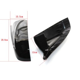 Left and Right Rear View Mirror Cap Cover Glossy Black Replacement for BMW X5 E70 X6 E71