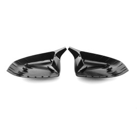 Left and Right Rear View Mirror Cap Cover Glossy Black Replacement for BMW X5 E70 X6 E71