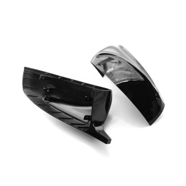 Left and Right Rear View Mirror Cap Cover Glossy Black Replacement for BMW X5 E70 X6 E71