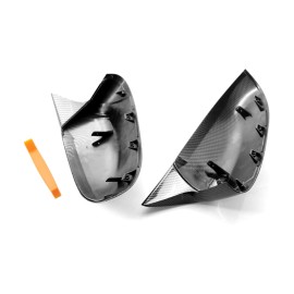 Left & Right Side Mirror Cover One Pair Carbon Fiber Side Door Wing Mirror Cap Covers Rear Mirror Cover Replacement for BMW X3 G01 X4 G02 X5 G05 X6 G06 X7 G07 18-21