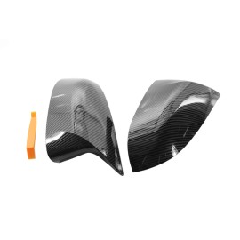 Left & Right Side Mirror Cover One Pair Carbon Fiber Side Door Wing Mirror Cap Covers Rear Mirror Cover Replacement for BMW X3 G01 X4 G02 X5 G05 X6 G06 X7 G07 18-21