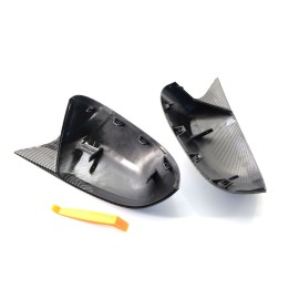 Left & Right Side Mirror Cover One Pair Carbon Fiber Side Door Wing Mirror Cap Covers Rear Mirror Cover Replacement for BMW X3 G01 X4 G02 X5 G05 X6 G06 X7 G07 18-21