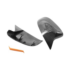 Left & Right Side Mirror Cover One Pair Carbon Fiber Side Door Wing Mirror Cap Covers Rear Mirror Cover Replacement for BMW X3 G01 X4 G02 X5 G05 X6 G06 X7 G07 18-21