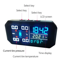 Wireless Tire Pressure Monitoring System External Tire Pressure Monitor for Cars Colorful Screen