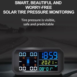 Wireless Tire Pressure Monitoring System External Tire Pressure Monitor for Cars Colorful Screen