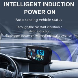 Wireless Tire Pressure Monitoring System External Tire Pressure Monitor for Cars Colorful Screen