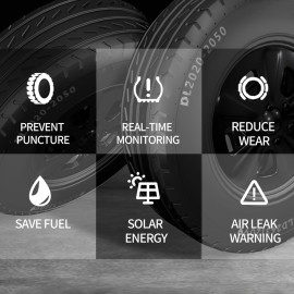 Wireless Tire Pressure Monitoring System External Tire Pressure Monitor for Cars Colorful Screen