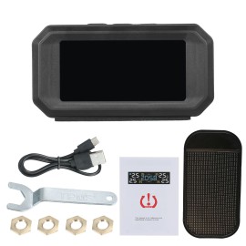 Wireless Tire Pressure Monitoring System External Tire Pressure Monitor for Cars Colorful Screen