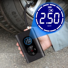 Electric Tire Inflator Mini Cordlessly Portable Car Air Compressor Rechargeable Digital Display Air Pump for Vehicles Tires/Ball/Swim Rings