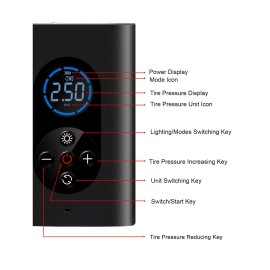 Electric Tire Inflator Mini Cordlessly Portable Car Air Compressor Rechargeable Digital Display Air Pump for Vehicles Tires/Ball/Swim Rings