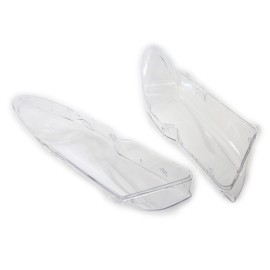 One Pair Transparent Plastic Headlight Covers Left & Right Headlamp Covers Replacement for BMW E46 3-Series 2 Doors Coupe 03-06