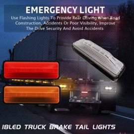 2PCS 28 LED Truck Tail Light Turn Signal Running Brake Reverse Tail light high-mount stop lamp for Trailer UTV UTE RV ATV Truck