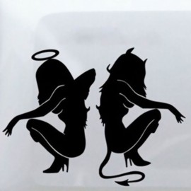Angels and Demons Car Body Styling Sticker Removable Waterproof