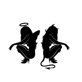 Angels and Demons Car Body Styling Sticker Removable Waterproof
