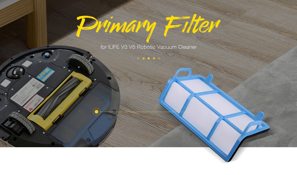Professional Filter for ILIFE V3 V5 Robot Vacuum Cleaner Accessories- Blue and White