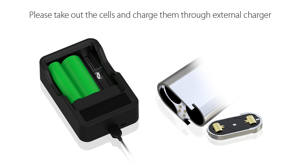 Original Wismec Cricket II - 25 Vapor Mod with 2V - 6V / Multiple Circuit Protection Systems for E Cigarette- Silver