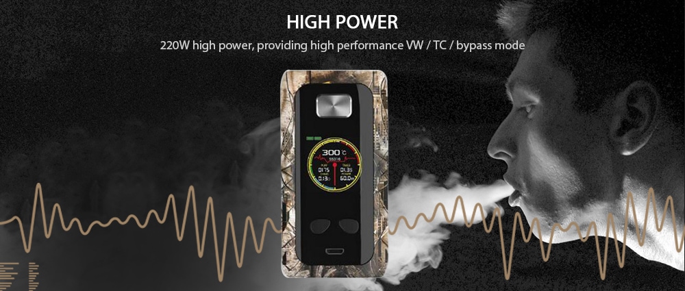 Think vape Thor Pro 220W TC Box MOD- Black Ink