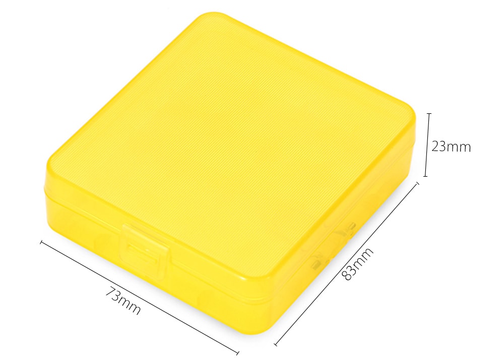 Protective Propene Polymer Battery Case Storage Box with Hook for 4pcs E Cigarette 18650 / 18350 Batteries- Transparent