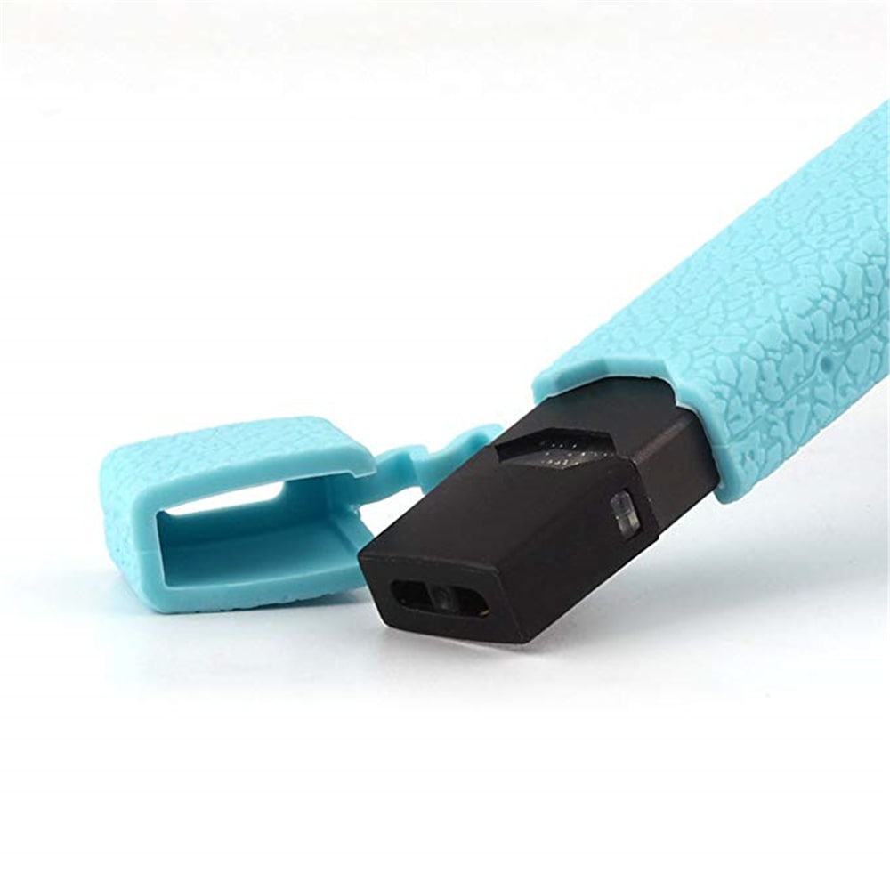 Texture Case for JUUL Anti-Slip Silicone Skin Cover Sleeve Wrap Gel- Black