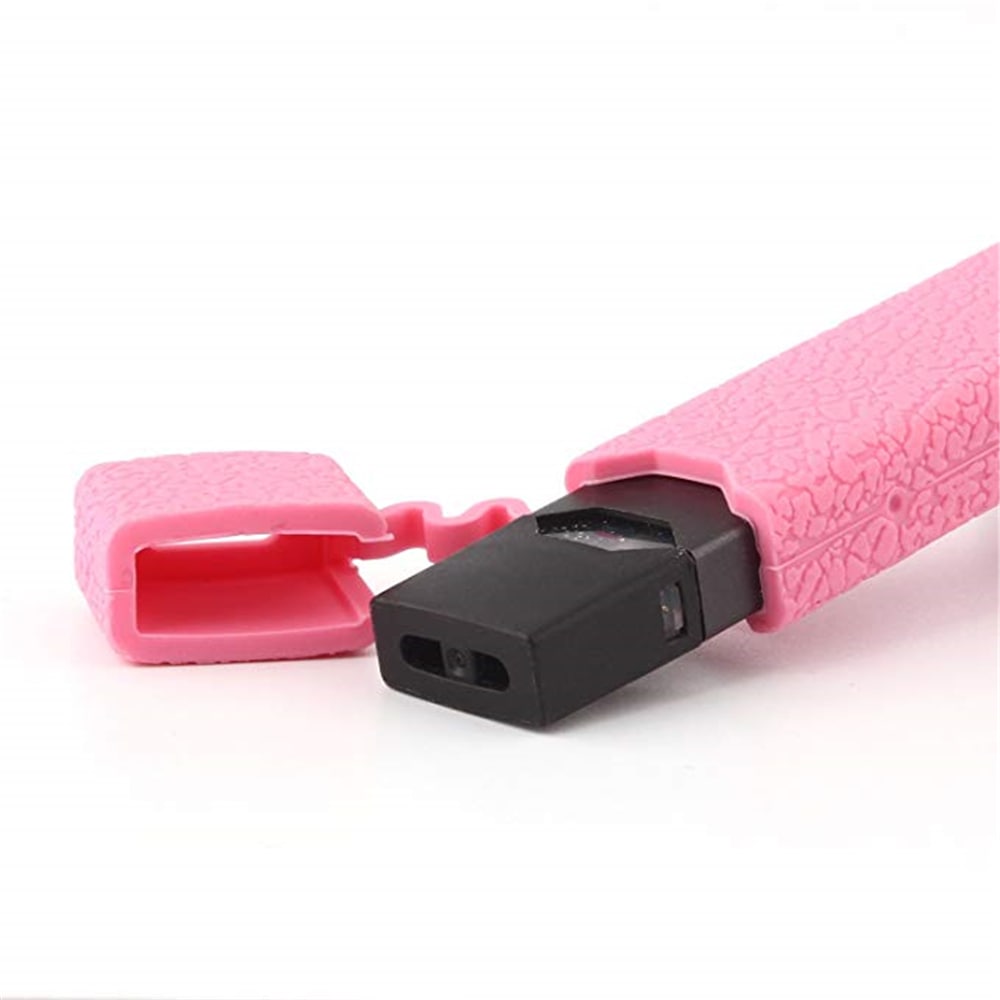 Texture Case for JUUL Anti-Slip Silicone Skin Cover Sleeve Wrap Gel- Black