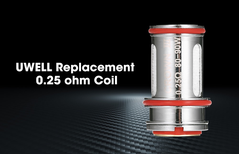 UWELL Crown 3 Replacement 0.25 ohm Coils 4pcs - Silver