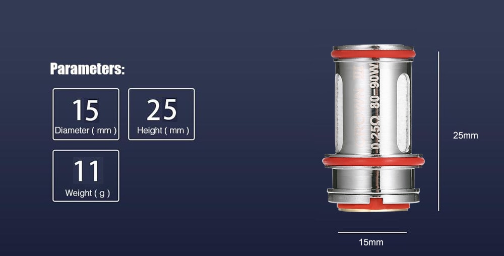 UWELL Crown 3 Replacement 0.25 ohm Coils 4pcs - Silver