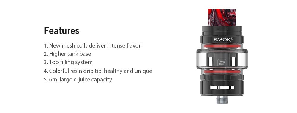 SMOK TF2019 Tank Atomizer 6ml- Black