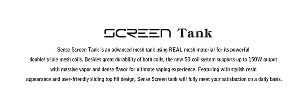 sense Screen Tank Atomizer 7ml- Black