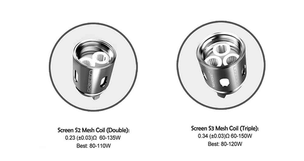 sense Screen Tank Atomizer 7ml- Black