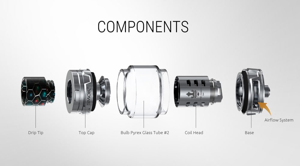 Smok TFV12 Prince Tank with 8ml Capacity / Bottom Adjustable Airflow for E Cigarette- Green