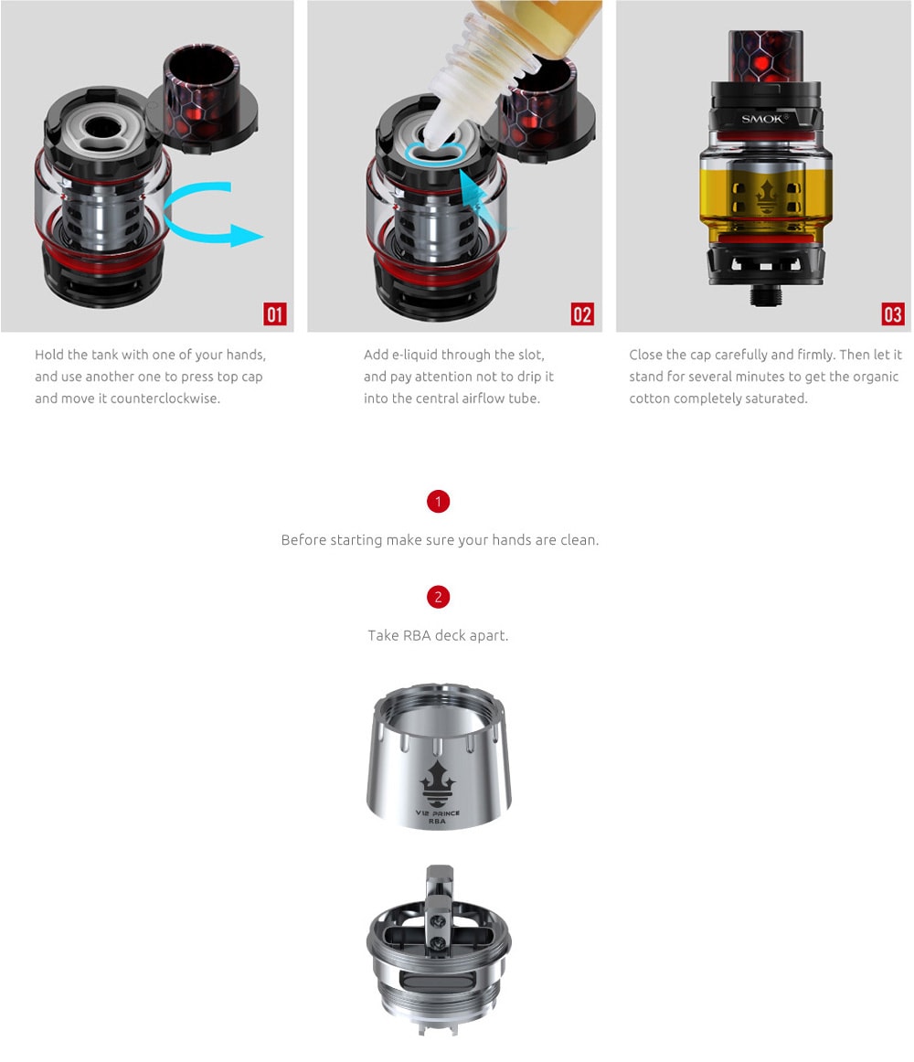 Smok TFV12 Prince Tank with 8ml Capacity / Bottom Adjustable Airflow for E Cigarette- Green