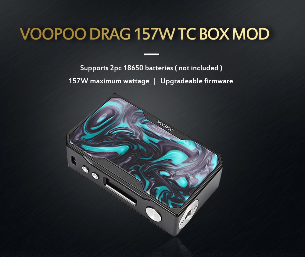 VOOPOO DRAG 157W TC Box Mod with 0 - 7.5V / 200 - 600F / Upgradeable Firmware for E Cigarette- Blue and Red