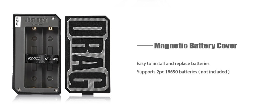 VOOPOO DRAG 157W TC Box Mod with 0 - 7.5V / 200 - 600F / Upgradeable Firmware for E Cigarette- Blue and Red