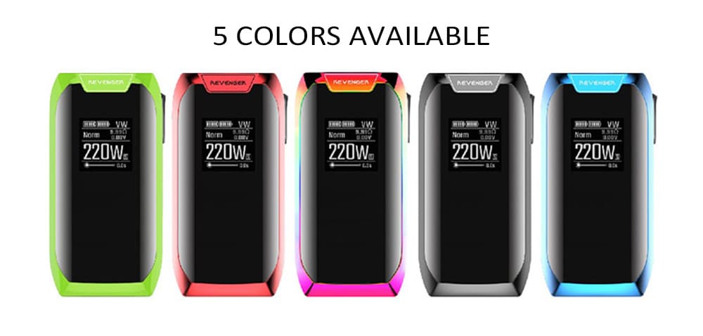 Vaporesso Revenger X 220W TC Box Mod with 100 - 315C / 200 - 600F Temperature Control / Supporting 2pcs 18650 Batteries for E Cigarette  - Black