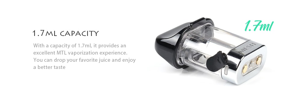 Smok MICO Replacement Pod Cartridge 1.7ml 3pcs- Black 0.8 ohm mesh