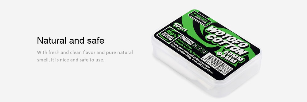 Wotofo Agleted Organic Vape Cotton with Massive Clouds 10pcs- White