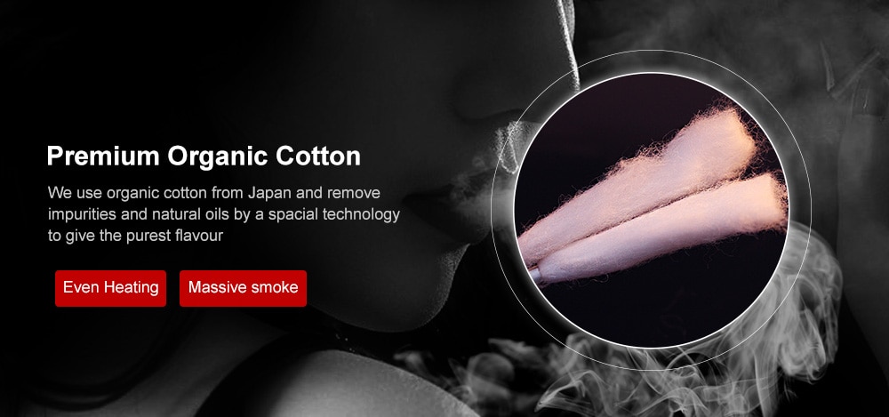 Vapefly Firebolt Cotton with Massive Clouds for Coil Head 20pcs / Bag- White