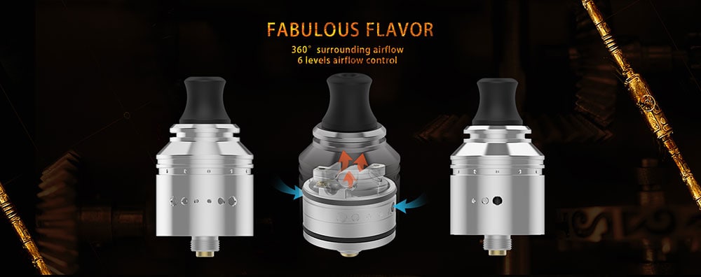 Vapefly Holic Fabulous Flavor / Unique Unlimited AFC System / Single Coil Building MTL RDA- Gold