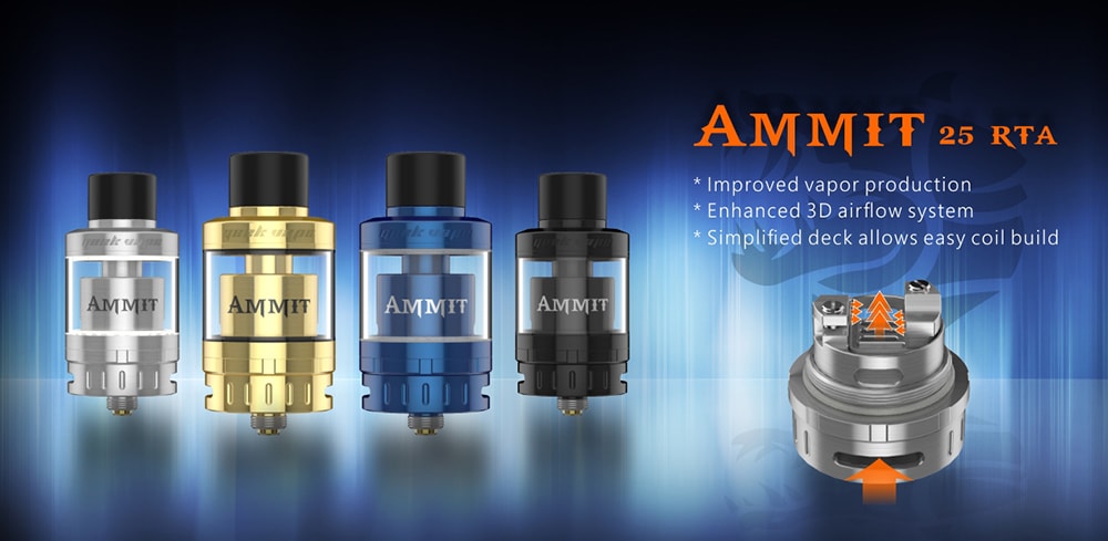 The Geekvape AMMIT 25 Atomizer with Bottom Airflow / 2ml / 5ml for E Cigarette- Silver