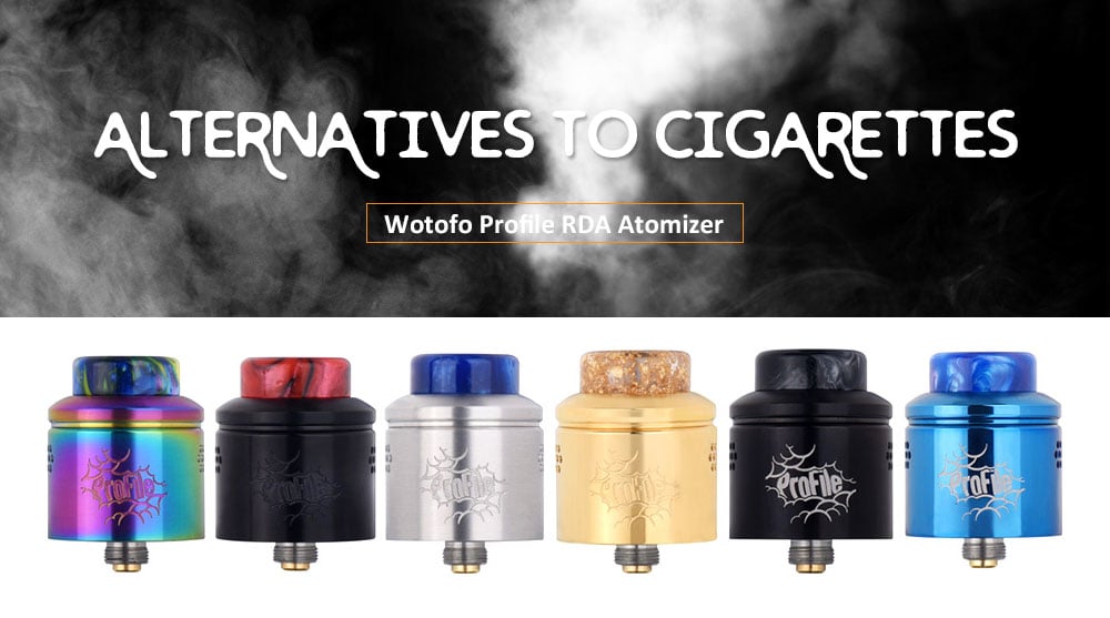 Wotofo Profile RDA Atomizer with Side Airflow for E Cigarette- Gunmetal