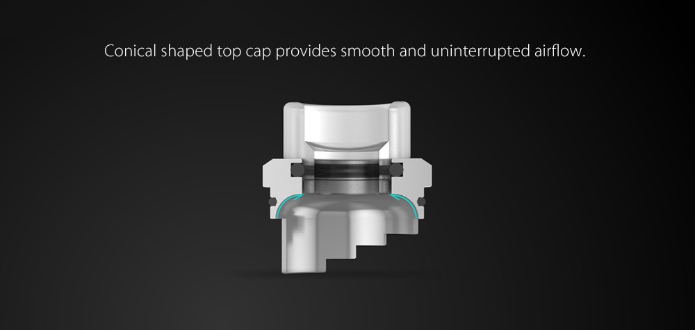 Original Digiflavor DROP RDA with Side Airflow / Gold-plated Pin for E Cigarette - Black