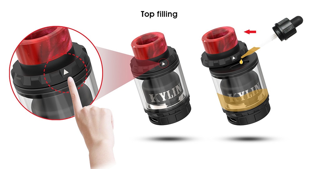 Vandy Vape KYLIN V2 RTA with Top Filling System- Black