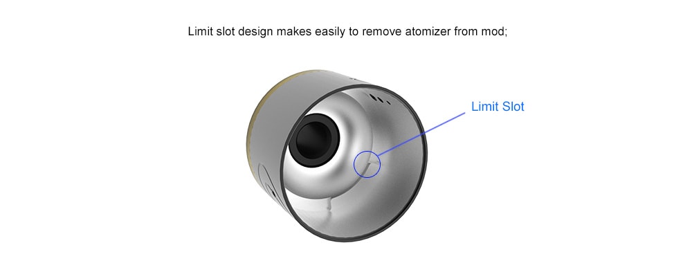 Vapefly Galaxies MTL RDA with BF Pin Adapter / Side Airflow Control for E Cigarette- Silver