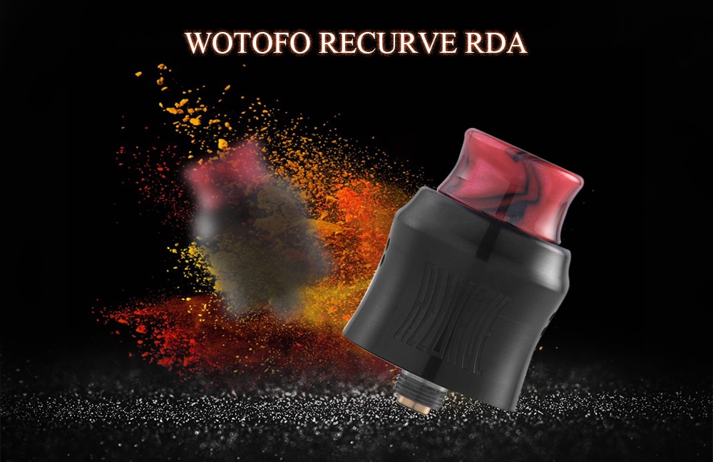 WOTOFO RECURVE RDA with Postless Build Deck for E Cigarette- Gold