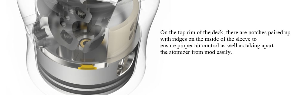 WOTOFO RECURVE RDA with Postless Build Deck for E Cigarette- Gold