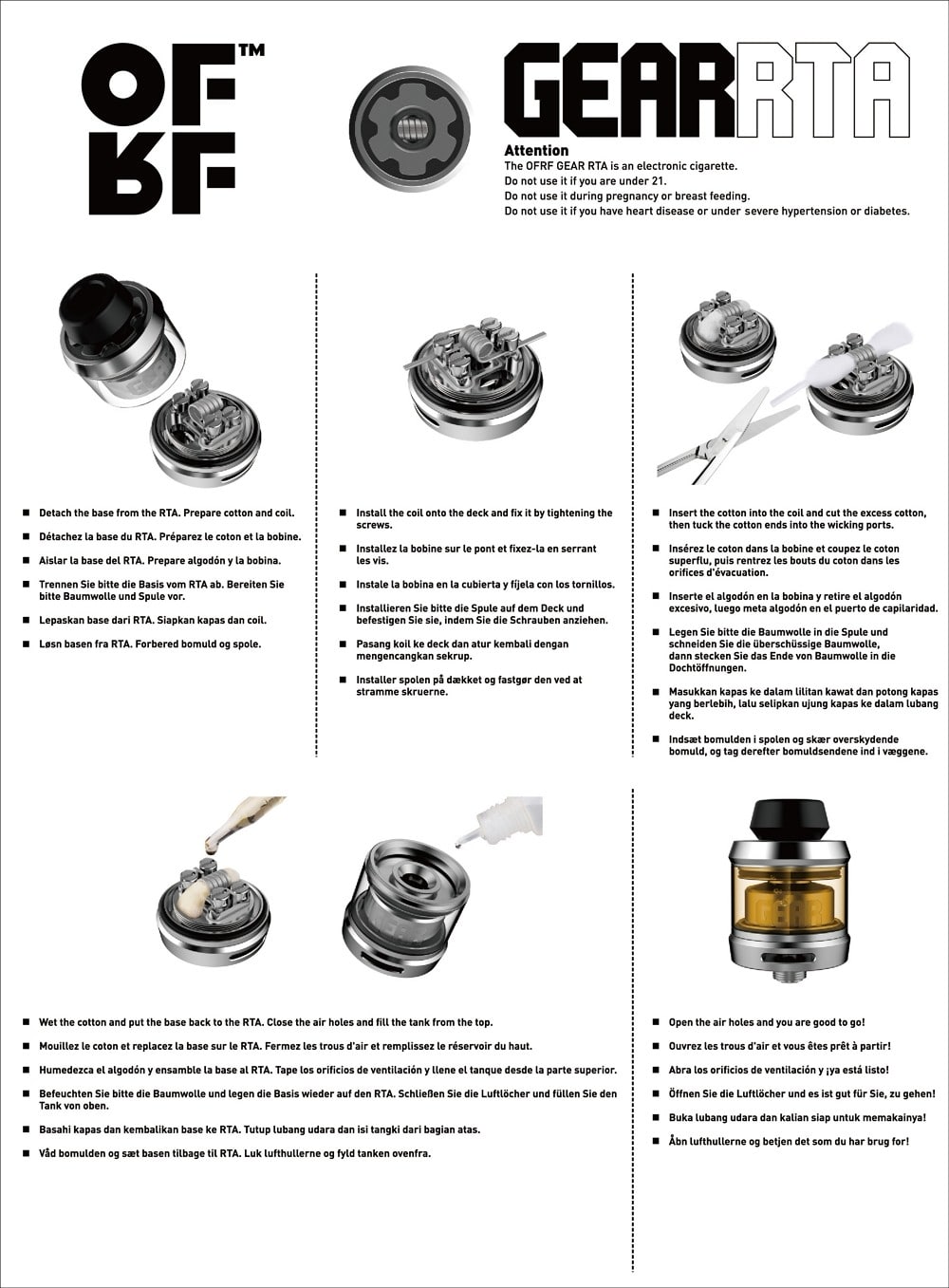 OFRF Gear RTA Atomizer 2ml- Silver