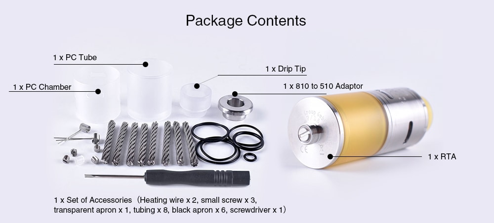 ShenRay VG Extreme Stainless Steel RTA with 5ml Capacity for E Cigarette- Silver