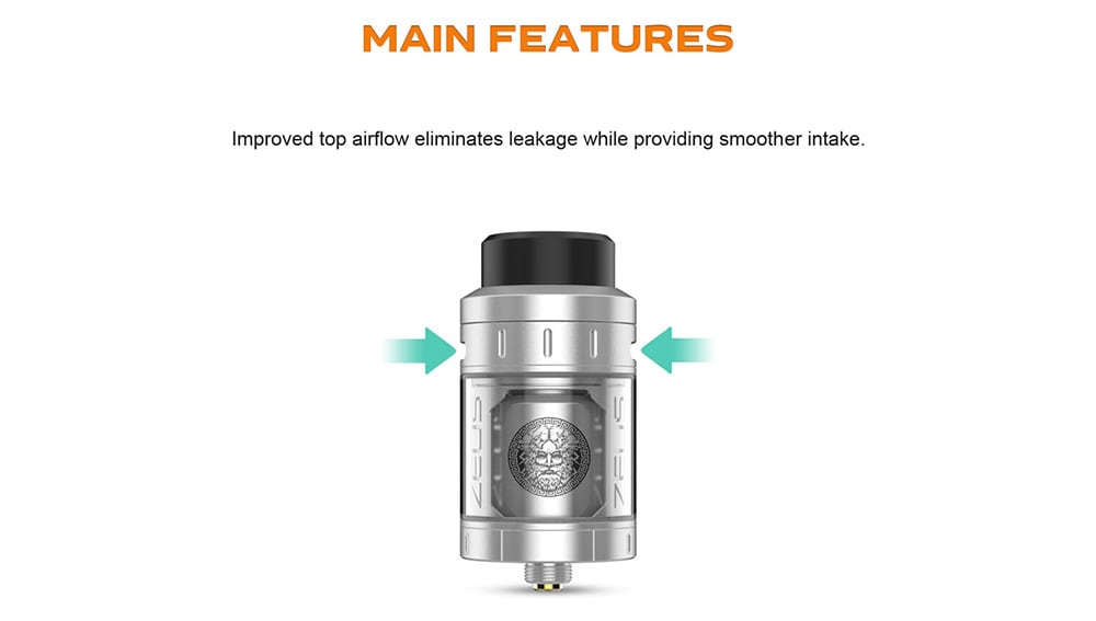 Original Geekvape Zeus RTA with Top Airflow / Leak Proof for E Cigarette - Black